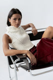 Timothy Sleeveless Sweater in Ivory