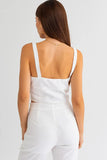 Bibi Buttondown Crop Tank