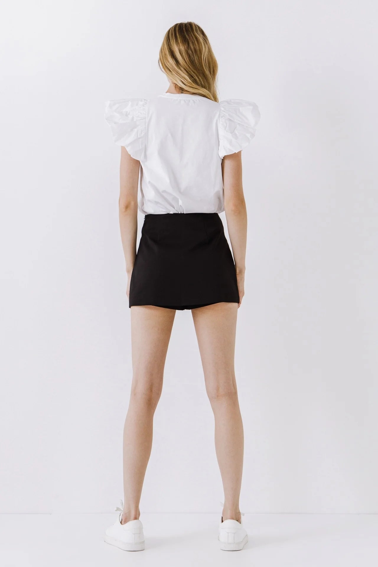 Barbra Puff Sleeve Tee in White