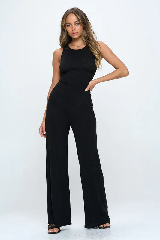Hattie Ribbed Corset Jumpsuit