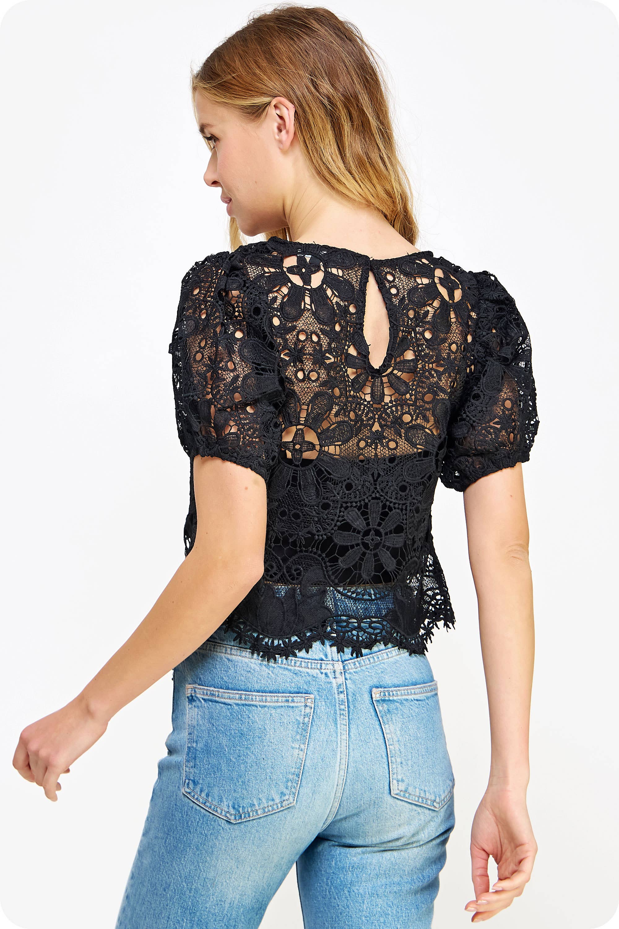 Sylvie Crochet Lace Blouse