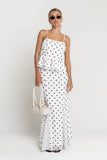 Freida Polka Dot Maxi Skirt in Ivory