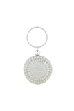 Womens Round Beaded Evening Clutch Bag