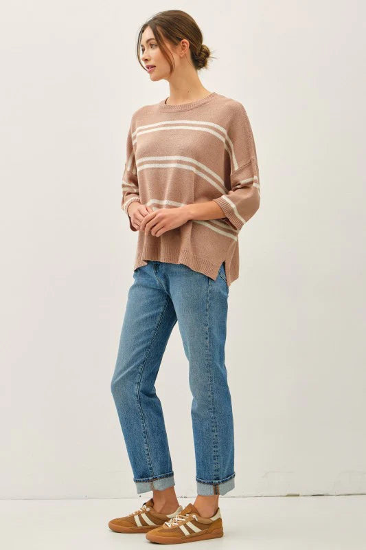 Dina Striped Sweater Top