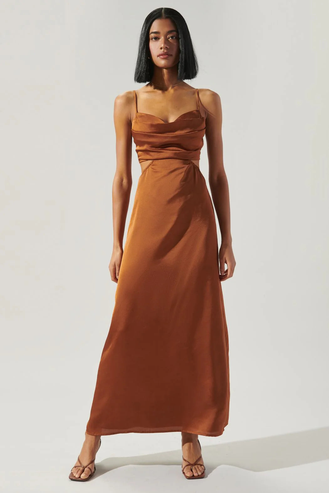 Marva Cowel Neck Midi Dress