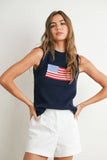 Finias Flag Print Sweater