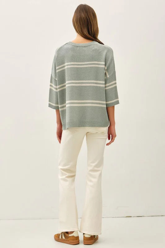 Dina Striped Sweater Top
