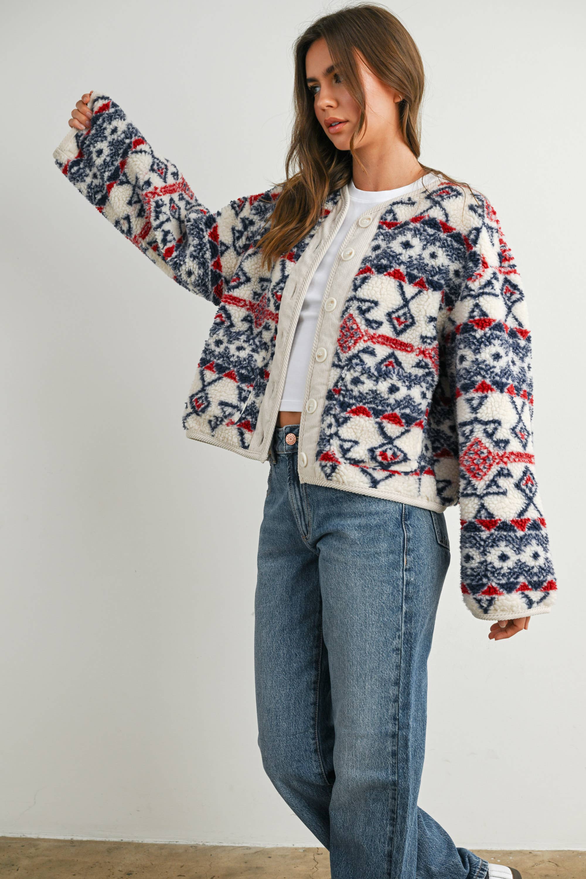 Cora Fleece Long Sleeve Jacket