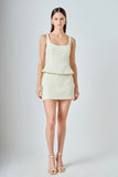 Tweed Skinny Strap Tank Top