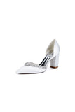 Fuchsia High Heels with Sparkling Crystal Embellishments