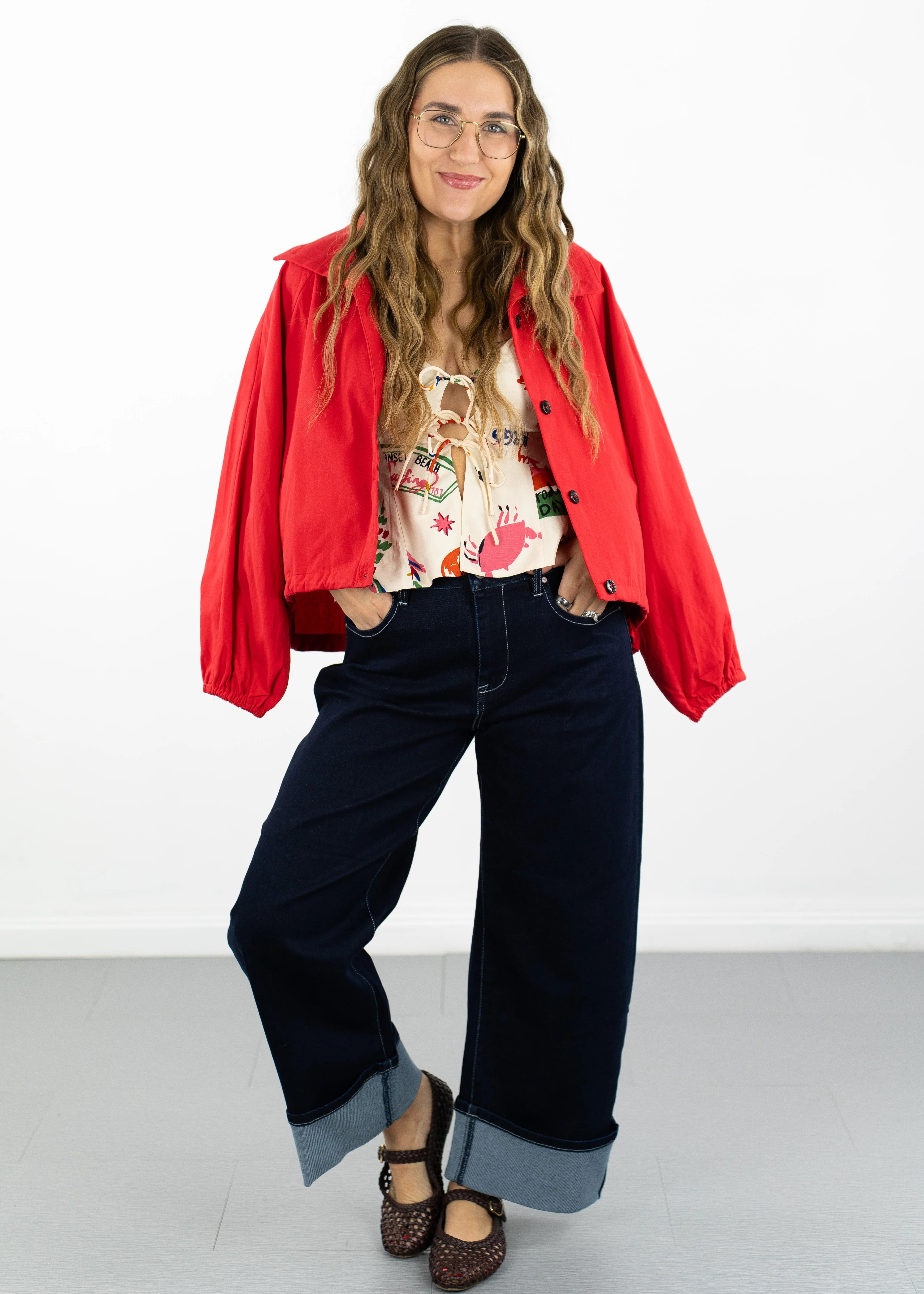 Kimberly Wide Leg Cuffed Jean