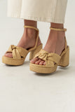 Reese Raffia Block Heels