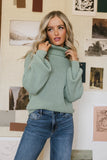 Shea Turtleneck Sweater in Green FINAL SALE