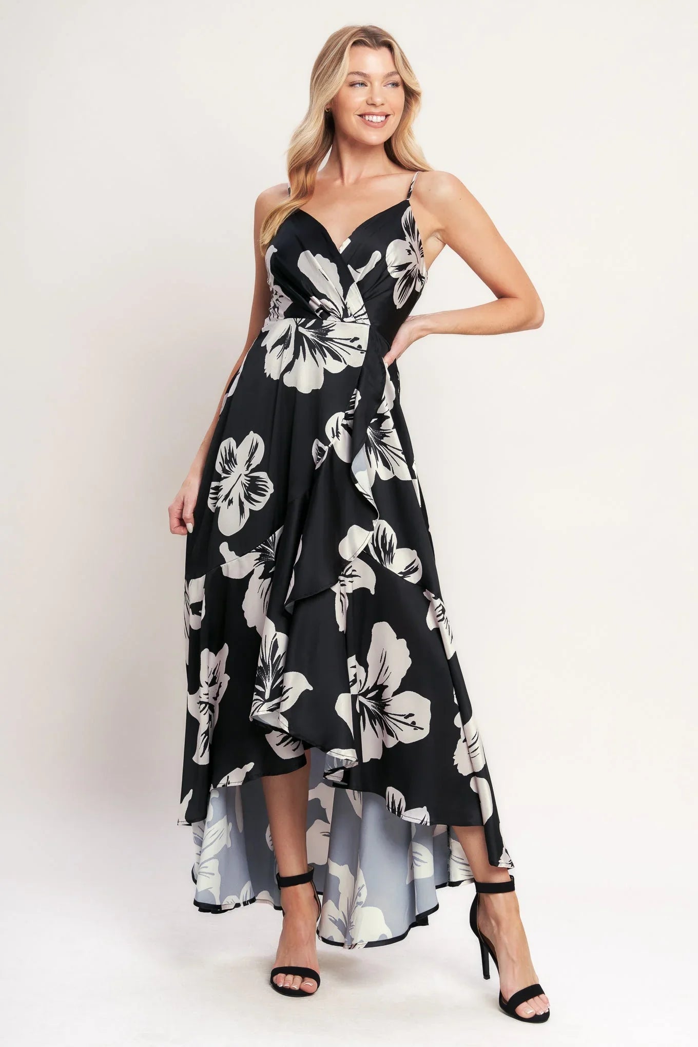 ETERNAL FLORA BLACK MAXI DRESS