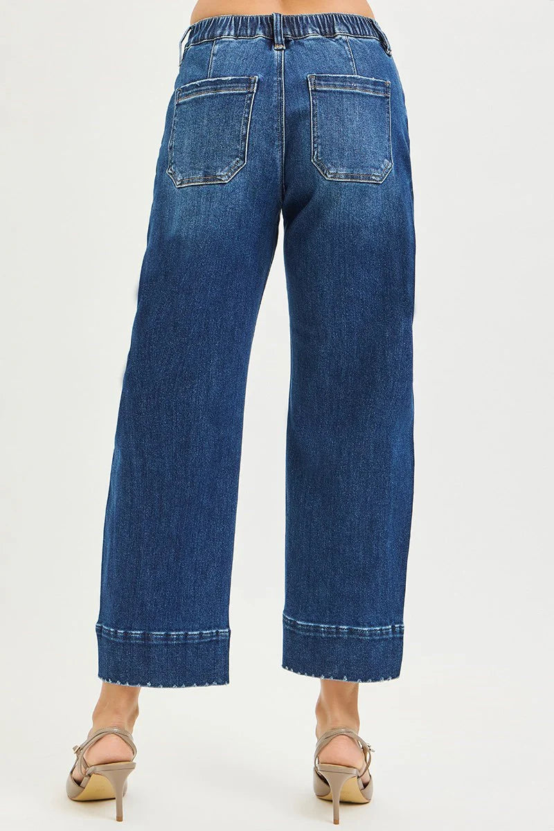 Isla Barrel Jean Dark Wash
