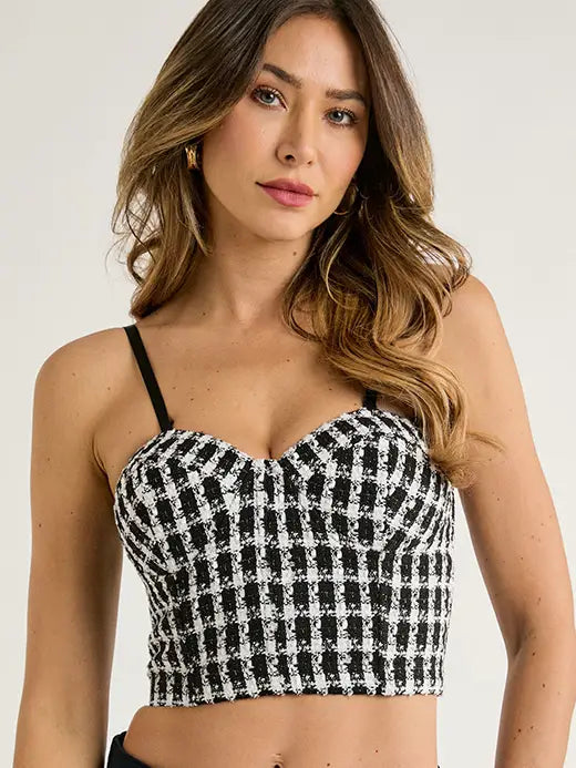 Monica Tweed Corset Top
