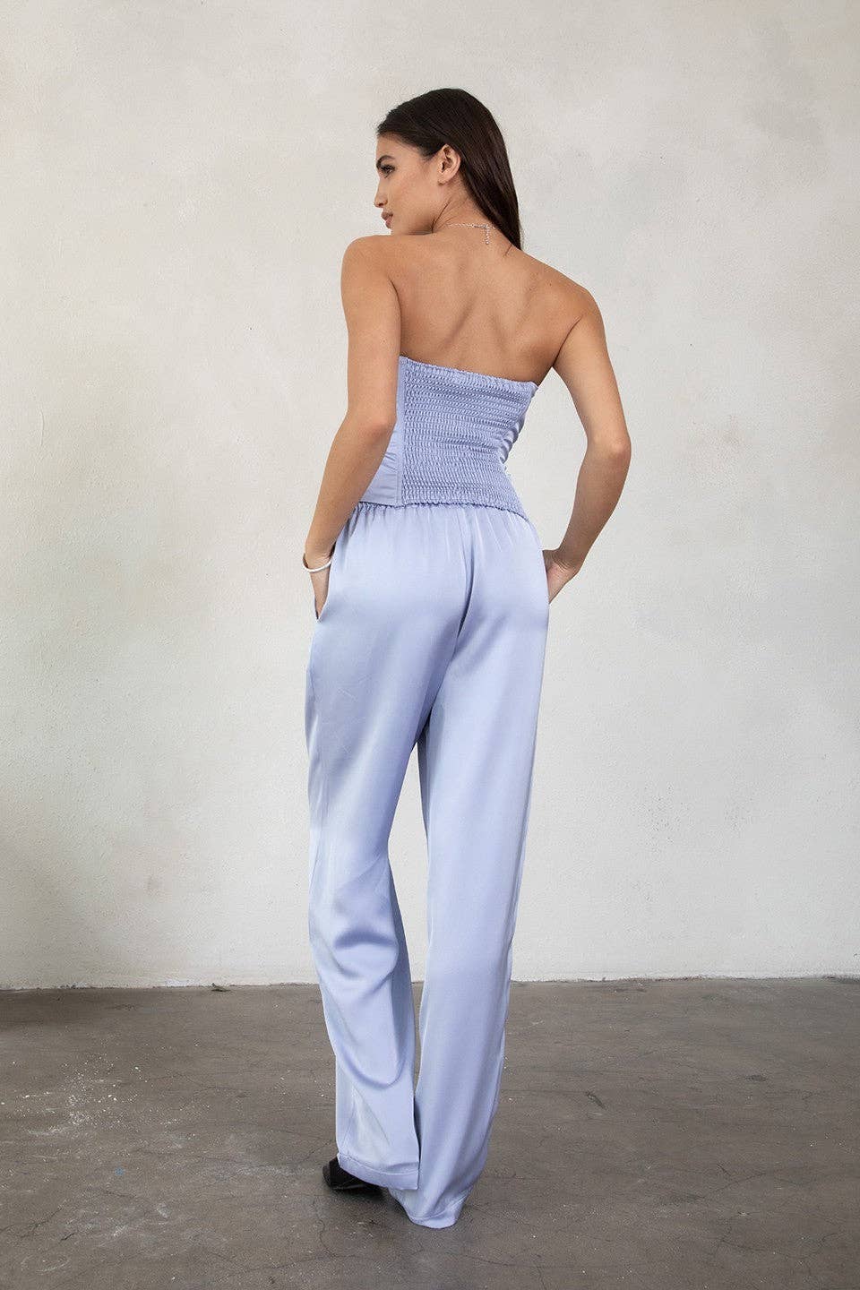 Julyana Stretch Satin Pants Set