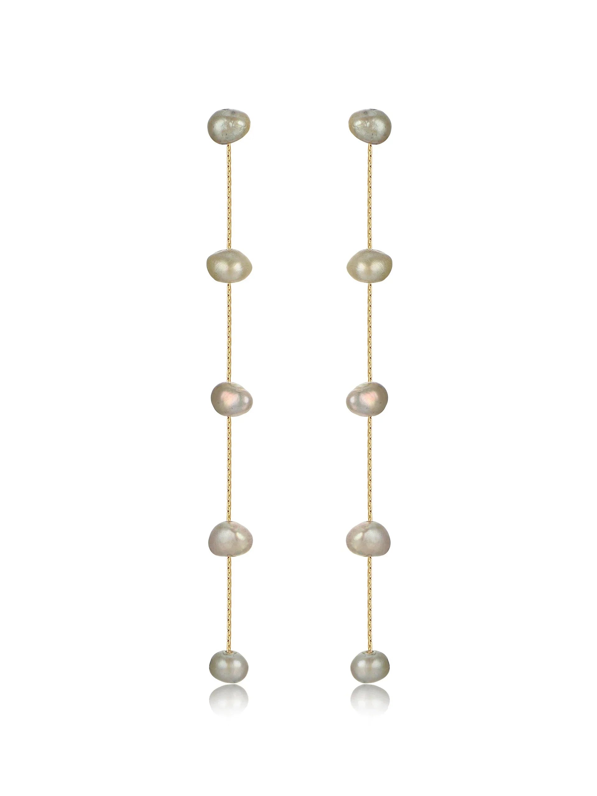 Dripping Pearl Delicate Drop Earrings