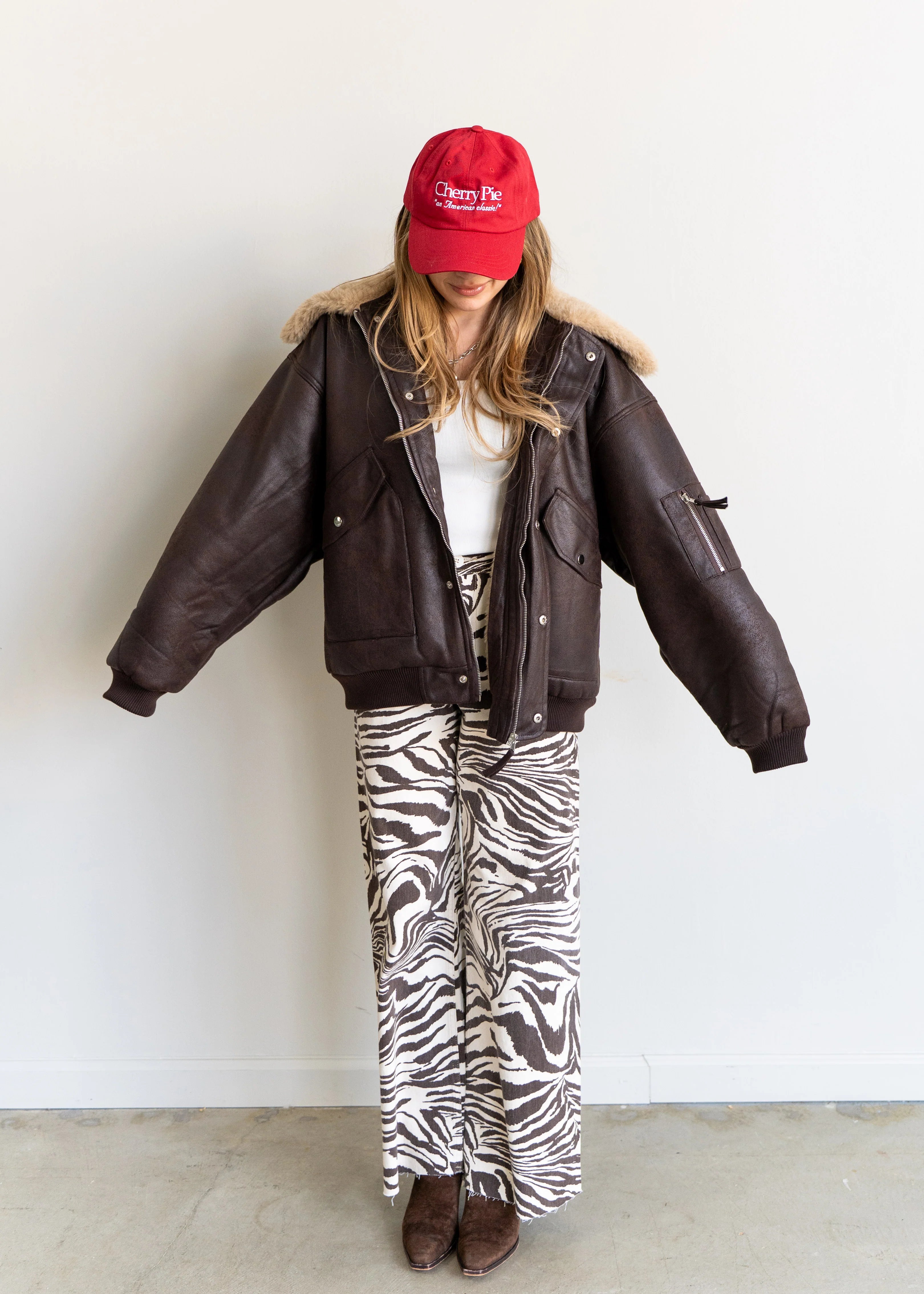 Zaza Zebra Wide Leg Jean