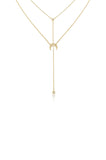 Dainty Layered Crescent Moon Necklace Set