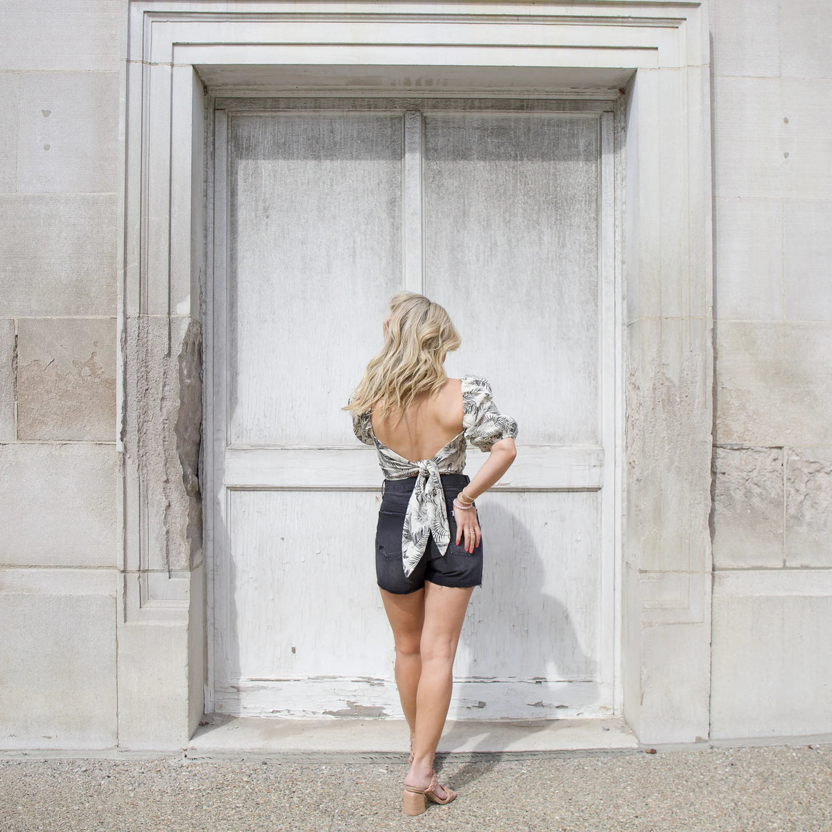Sara Printed Tie Top