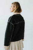 Collins Suede Jacket in Black FINAL SALE