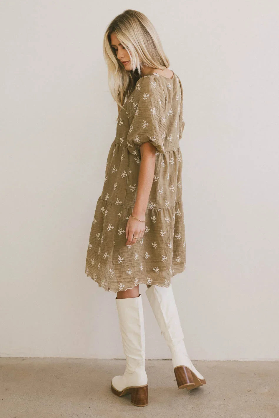 Marco Embroidered Mini Dress FINAL SALE
