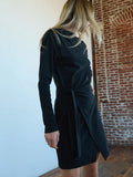 Nation Taylor Wrap Dress Jet Black