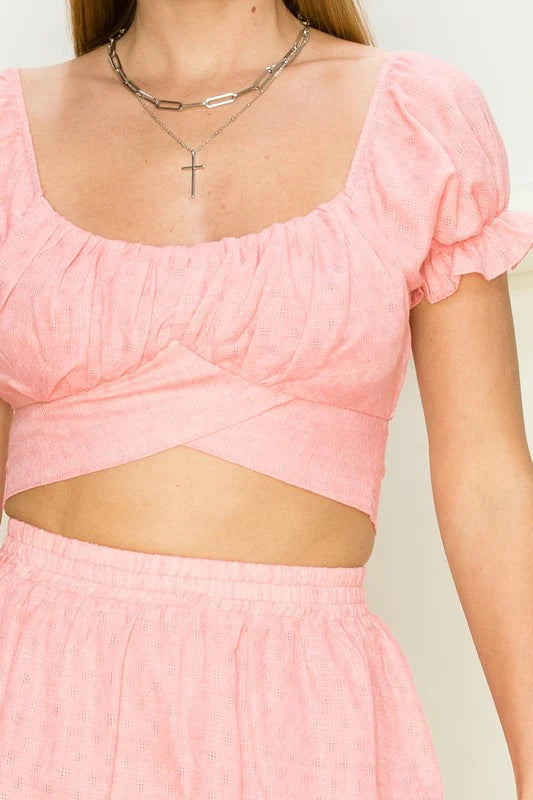 Nadine Flowy Skirt in Pink