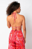 Hailey Printed Tie Crop Top