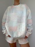 Shades Of Blue Quilted Pastel Shorts