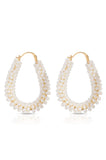 Pearl Wrapped Hoop Earrings