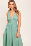 SUNSHINE ON MY MIND SAGE CROSS BACK MAXI DRESS