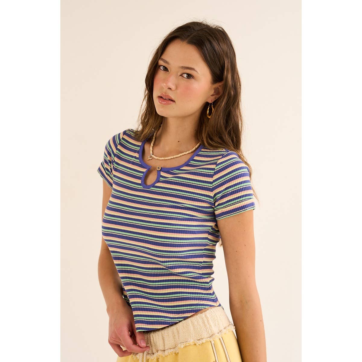Vivi Striped Knit Top