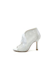 Elegant Lace Bow White High Heels