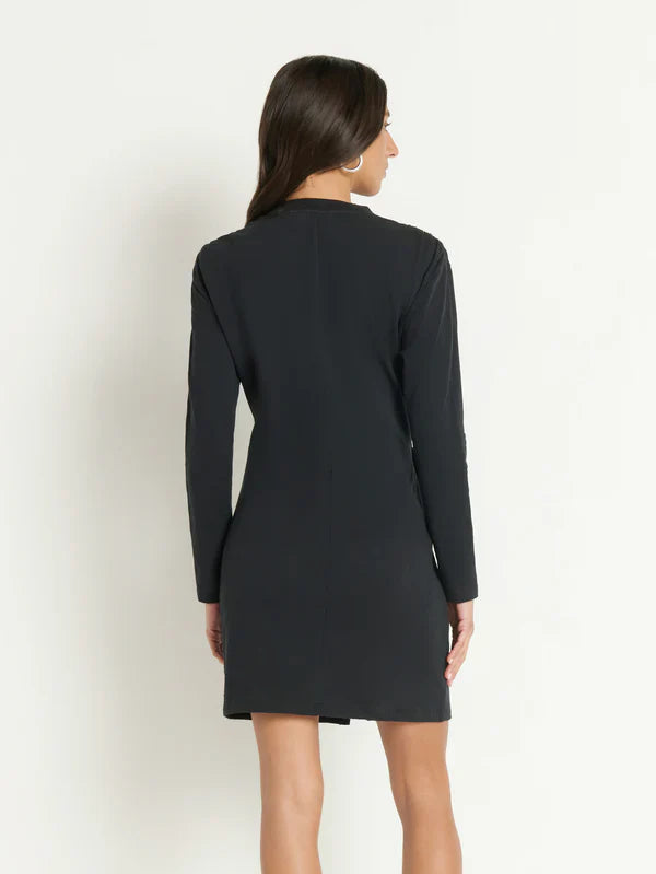 Nation Taylor Wrap Dress Jet Black