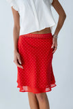 Kennedy Polka Dot Skirt in Red