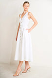 ELEGANTLY YOURS WHITE MIDI DRESS