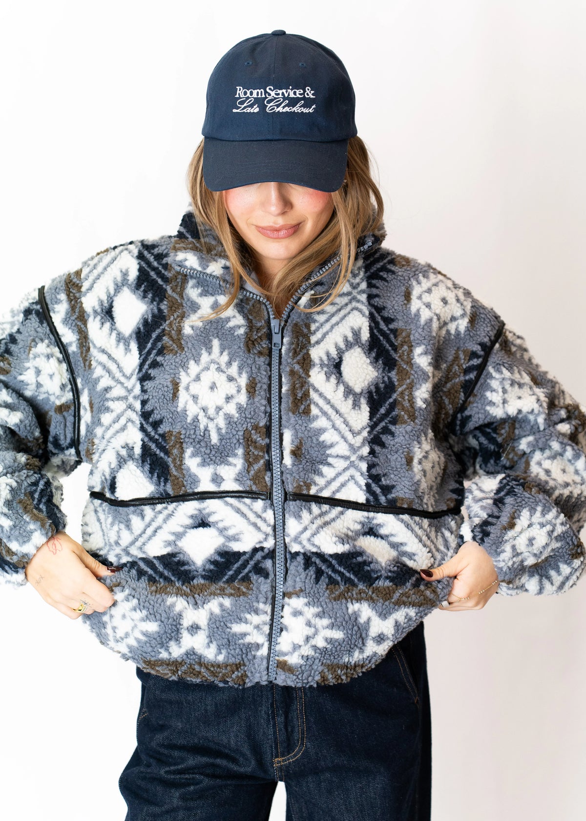 Ari Geometric Fleece Jacket