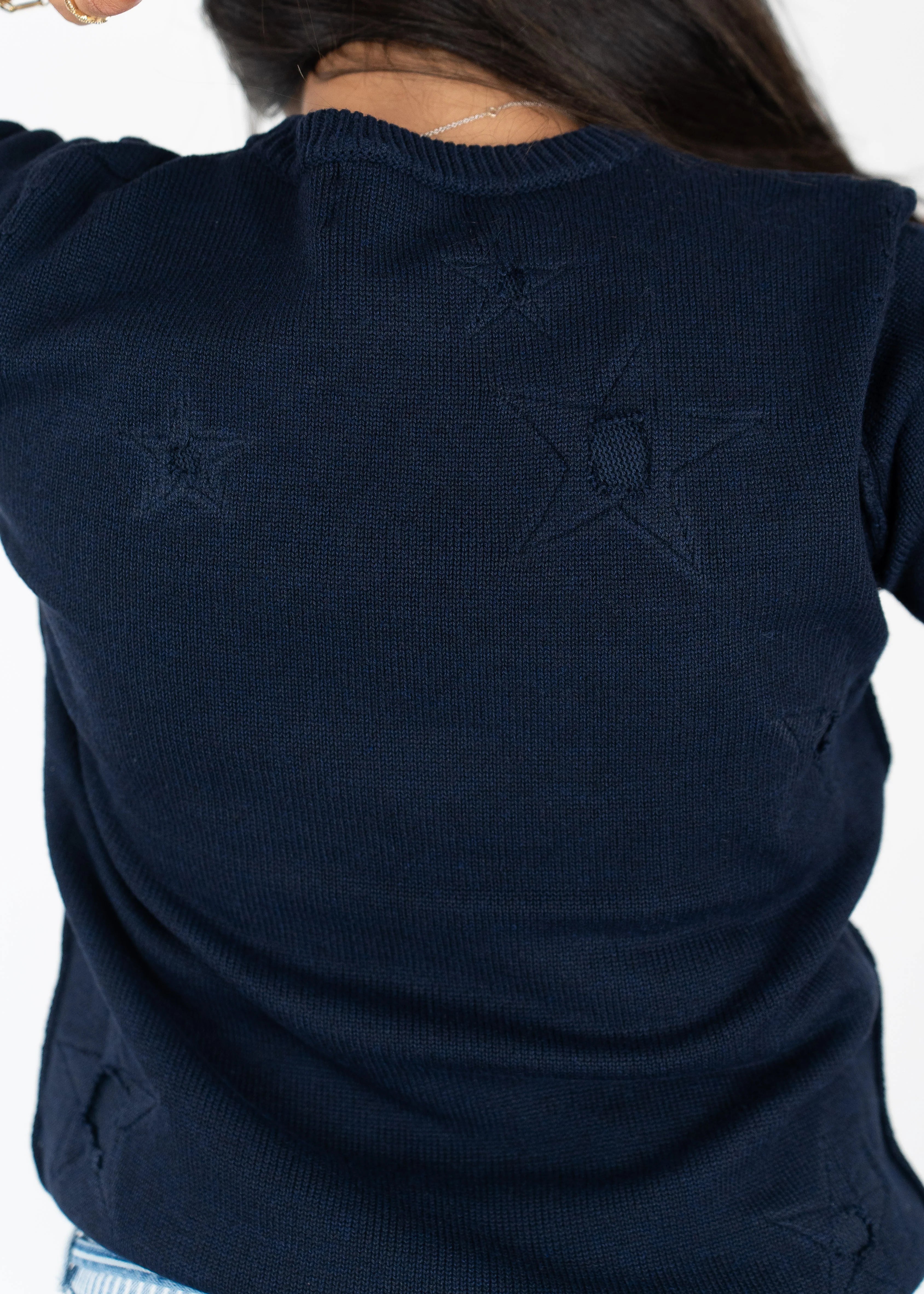 Noor Distressed Star Sweater
