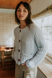 Holland Chunky Knit Cardigan in Blue FINAL SALE