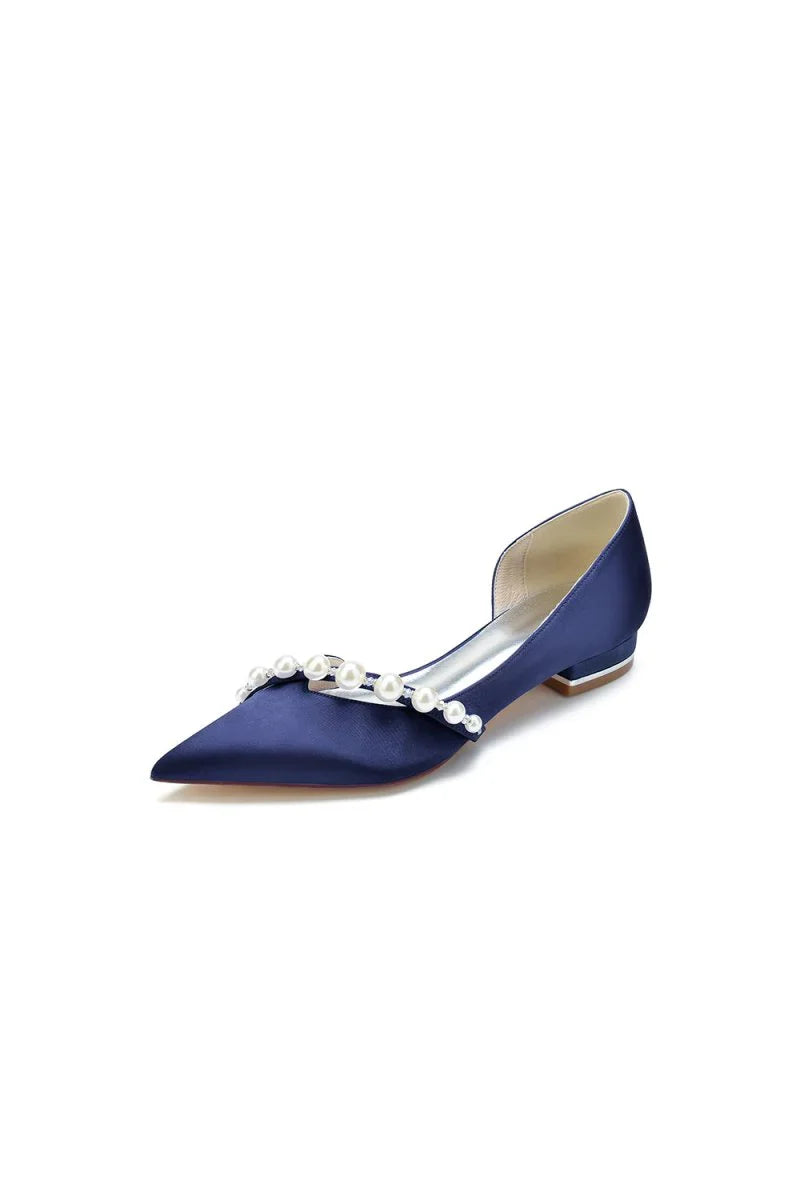 Pearl Pointed Toe Kitten Heels