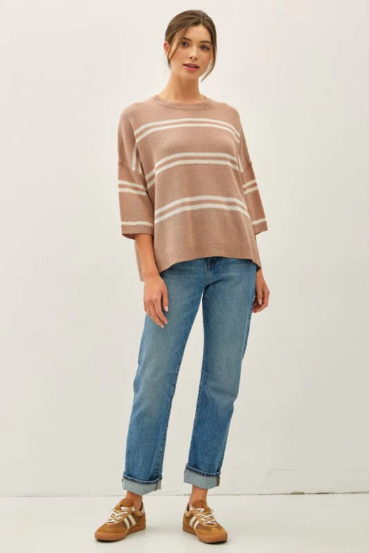 Dina Striped Sweater Top