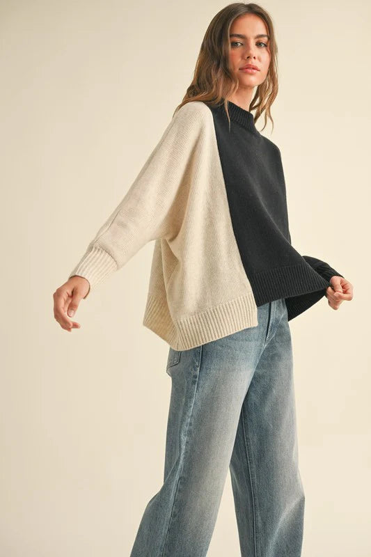 Cal color block sweater