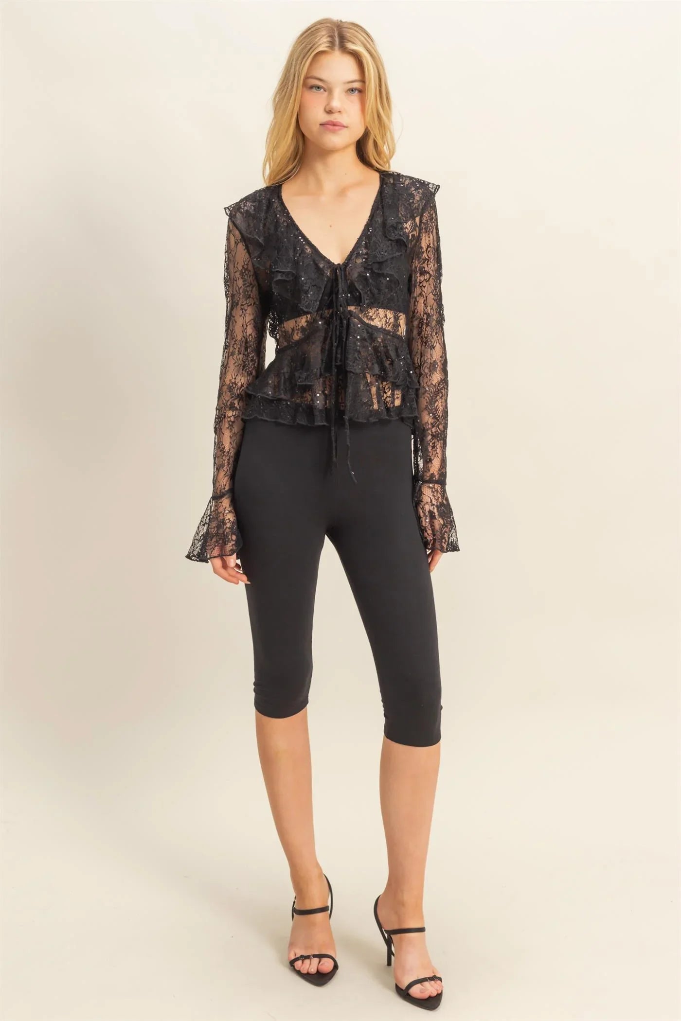 Shina Sheer Lace Blouse