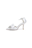 Pointed Toe With Rhinestone Stiletto Heels