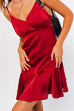 Petal Satin Mini Dress