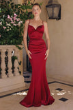 PAIGE GOWN FITTED SATIN DRESS