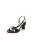 Slingback Strap Open Toe Block Heels