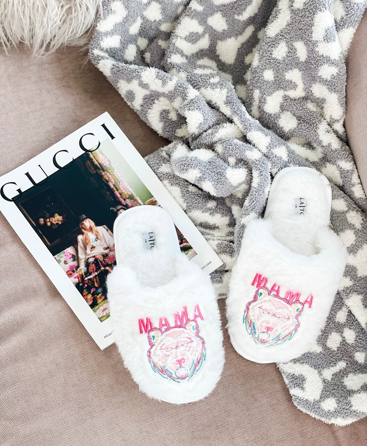 Mama Bear Slippers M L